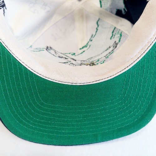 Vtg 90s Philadelphia Eagles Logo Athletic Splash Hat Cap Snapback White Pro Line - Picture 9 of 11