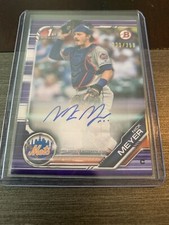Nick Meyer NY Mets 2019 Topps 1st bowman Purple #’d /250 #PA-NM Mint Free Ship