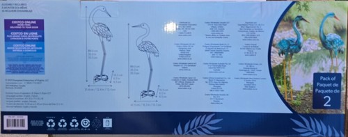 35” Blue Heron Statue Pair, Elegant Garden Decor - Brand New - Free Shipping - Picture 2 of 3