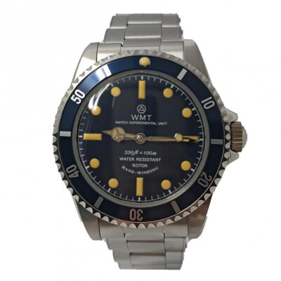 Walter Mitt Royal Stahl Automatik Bernstein Blau Vintage Herrenuhr