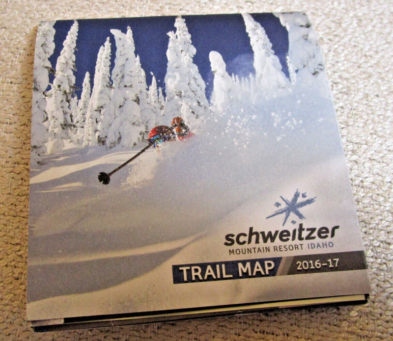Ski Schweitzer 2016/17  Trail Map Guide Pamphlet Brochure Sandpoint Idaho