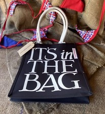 Emma Bridgewater ~Medium SHOPPER BAG WITH JUTE HANDLES~BLACK TOAST DESIGN