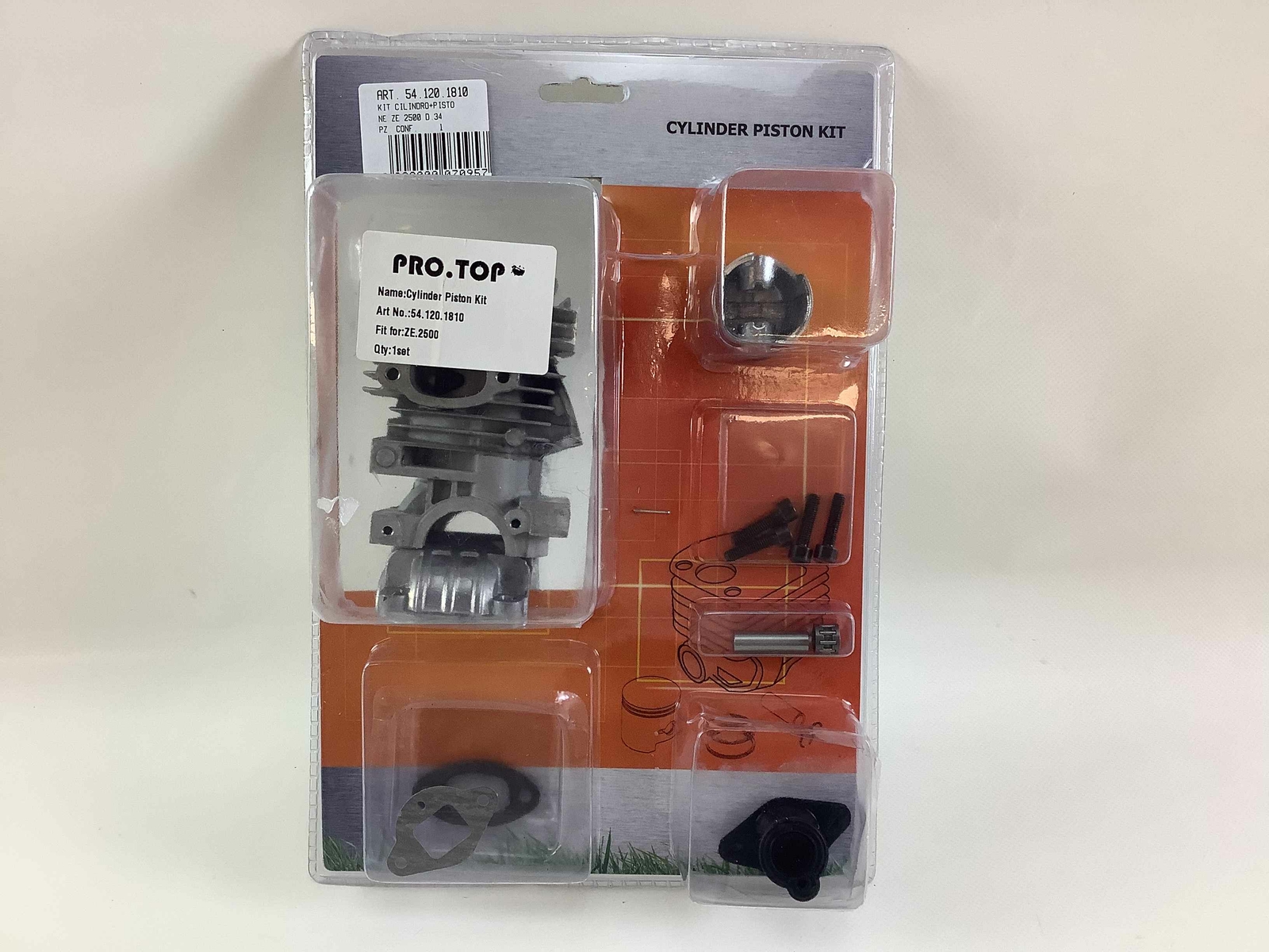 Cilindro e Pistone 34mm per Motosega Potatura Zenoah G2500 G2500TS | Kit