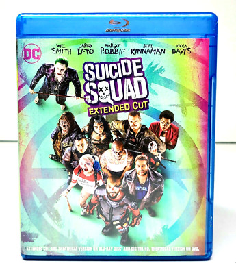 DC SUICIDE SQUAD (Blu-ray/DVD, Extended Cut, 2016) Margot Robbie, Will Smith