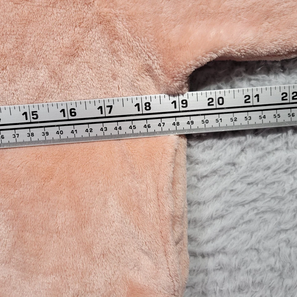 Jaqueta de veludo feminina HOLLISTER XS rosa pêssego Sherpa cropped manga longa 1/2 zíper - Imagem 3 de 4