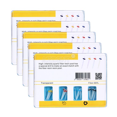 Dental AAA Fiber Post Resin High-intensity Screw Thread Glass +Drills 20pcs/Kit - Picture 14 of 18