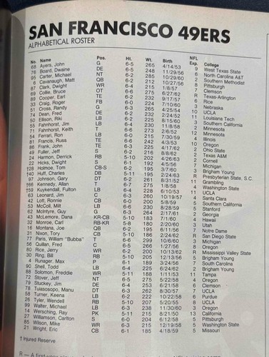 1985 MINNESOTA VIKINGS VS SAN FRANCISCO 49ERS PROGRAM JERRY RICE DEBUT GAME - Picture 2 of 4