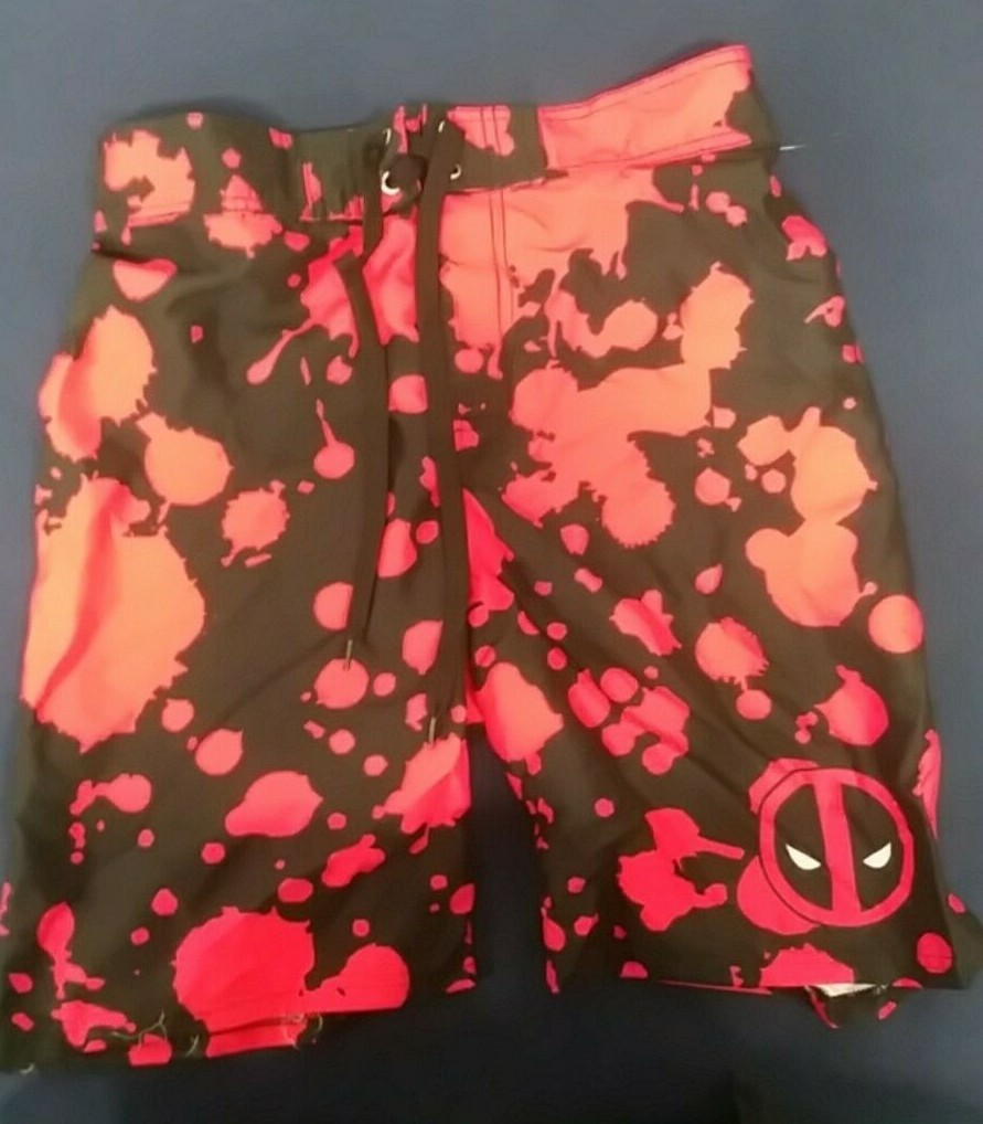 deadpool swim trunks