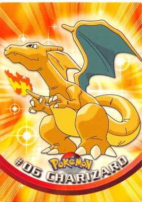 #06 Charizard トレーディングカード Topps リザードン　ポケカ CHARIZARD #06 - GREEN Logo - NON-HOLO - SERIES 1 - TOPPS Pokemon
