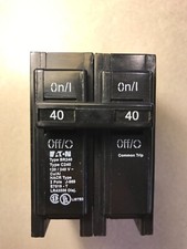 Eaton BR240 2 inch 40 Amp Double Pole Interchangeable Circuit Breaker