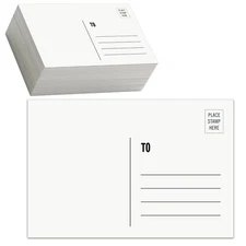4x6 Blank Postcards for Mailing White Cardstock Paper Thick Cardstock Ideal f...