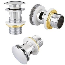 TAPPO A PILETTA SCARICO UNIVERSALE VASCA BAGNO LAVABO BIDET CLICK CLACK PILETTE