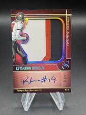 Keyshawn Johnson 2025 Panini Silhouette #SA-KJN Tri Color Patch Auto /25 Bucs