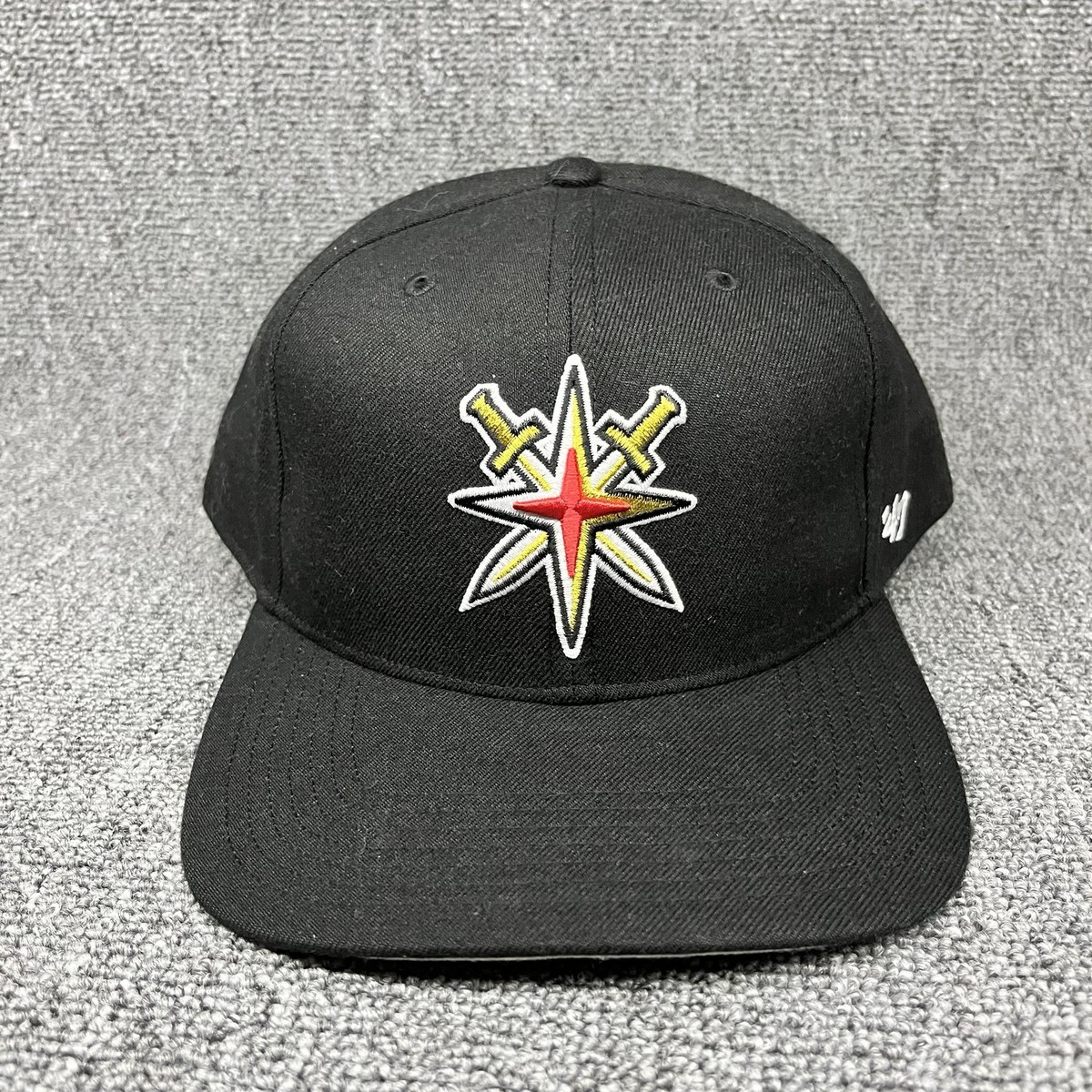 Vegas Golden Knights '47 Brand Franchise Fitted Hat Black Secondary Logo NHL
