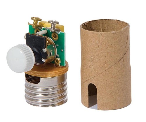 B&P Lamp® Full Range Dimmer Socket Interior with Ivory Knob - Picture 4 of 5