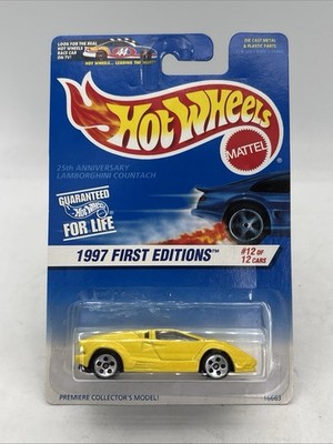 Hot Wheels 1988 Lamborghini 25th Anniversary Countach First Editions R192A R189