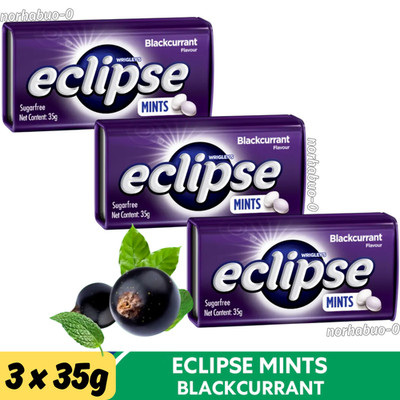 3 x 35g Wrigley s Eclipse Blackcurrant Sugar Free Mints Breath Freshener Candy
