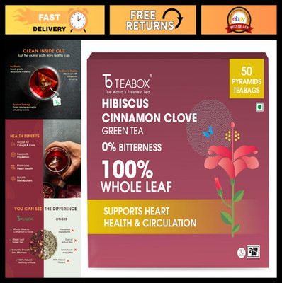 Premium Darjeeling Green Tea with Hibiscus | 100% Whole Leaf | Low Caffeine | 50