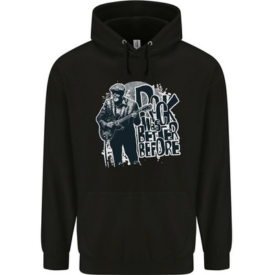 Rock Was Better Before Electric Guitar Music Mens 80% Cotton Hoodie