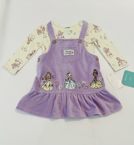 Disney Bebé Niña Ropa 12 Meses Jersey Princesa 2 Piezas Conjunto Lindo Conjunto Nuevo