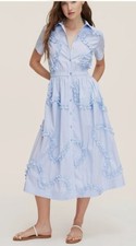 NWT Kate Spade New York x Target - Ribbon Short Sleeve Midi dress Blue - size L