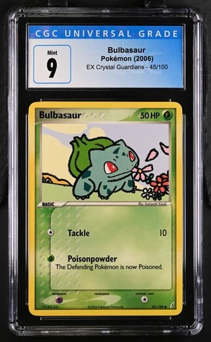Pokémon 2006 Bulbasaur EX Crystal Guardians #45 CGC 9