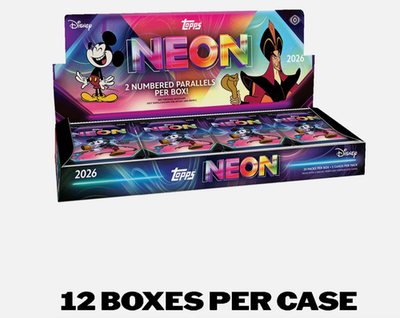 2026 Topps Disney Neon SEALED CASE 12 Hobby Boxes - Brand New IN