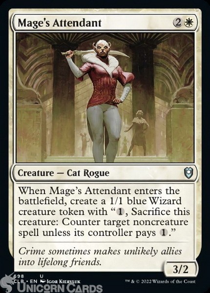 Mage's Attendant : Uncommon : Battle For Baldur's Gate : Mint MTG Card