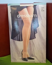 Dressbarn Hosiery Lycra Control Top Silken Sheer Size B Lace Tights Pantyhose