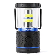 LUXPRO Rechargeable Dual-Power 1100 Lumen LED Lantern for Up to 150 Hours of