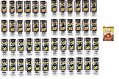 Testpaket Lemonsoda und Oransoda Zero 48x33cl+Zia Rosa Pomodoro San Marzano 400g