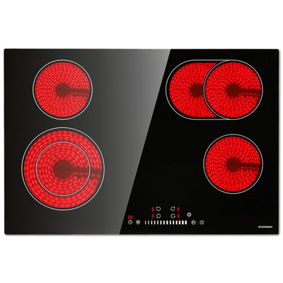 Electric Cooktop 30 inch, Built-in Electric Cooktop 4 Burner Stove Top, Radia...