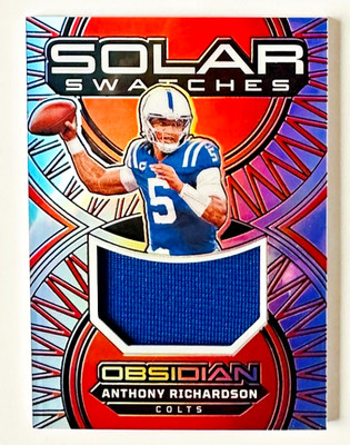 2024 Panini Obsidian Anthony Richardson Jersey Card ORANGE Solar SP #/99 Colts!