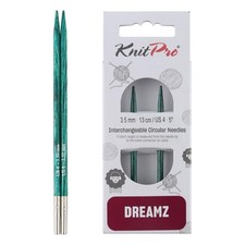 Dreamz Interchangeable Circular Knitting Needles Aquamarine Birch Wood 4mm