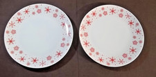 2 Royal Norfolk Christmas Red Snowflake Dinne...