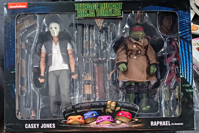 NECA Teenage Mutant Ninja Turtles Casey Jones & Raphael (in Disguise) Set