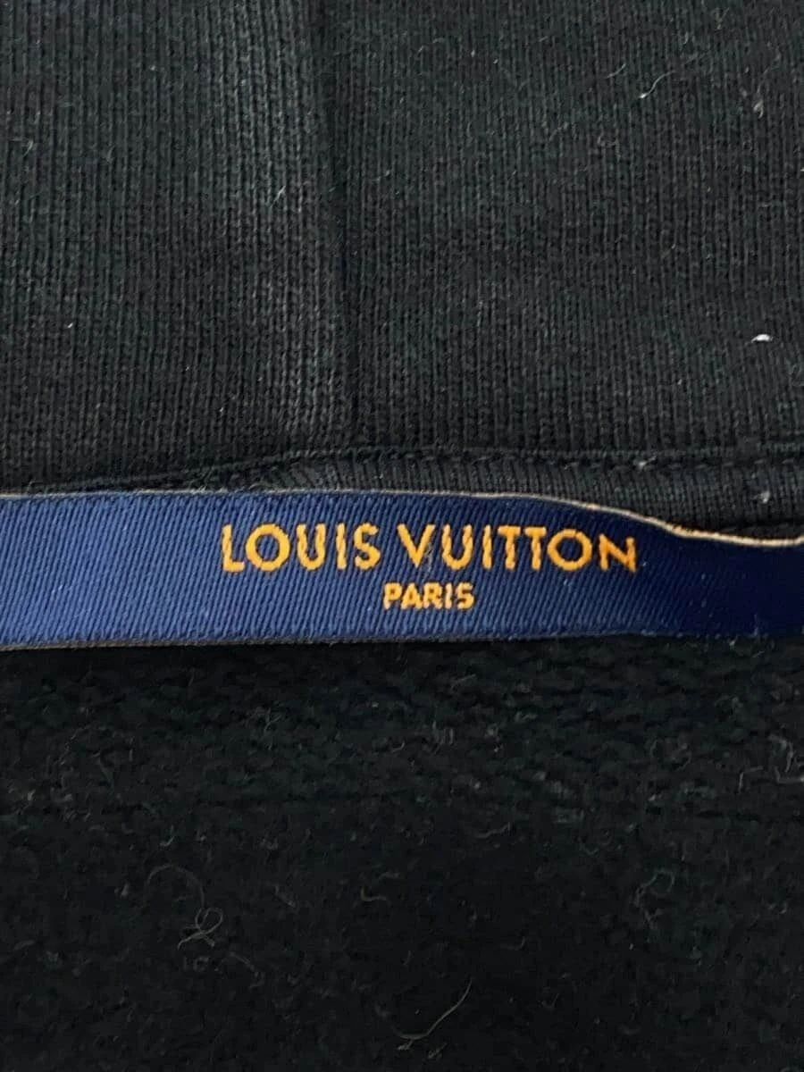 LOUIS VUITTON（LV） Felpa con cappuccio Louis Vuitton M cotone nero tinta unita RM211Q NPH HIY48W usata