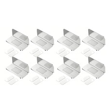 Concealed Magnetic Cabinet Lock Set 8 Pieces 40mm x 20mm Stainless Steel