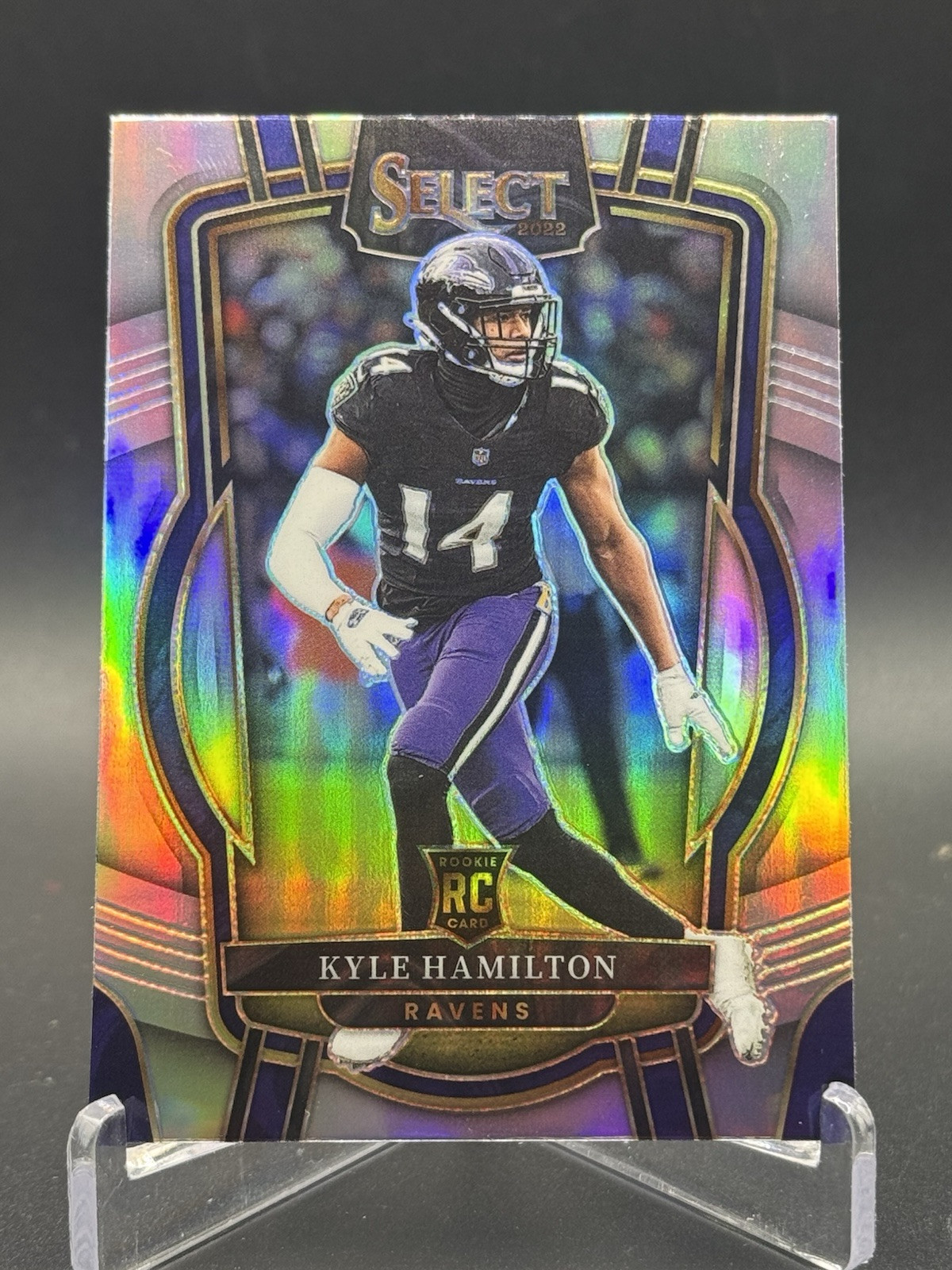 2022 Panini Select Club Level Silver Holo Prizm Kyle Hamilton Ravens RC