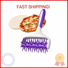 Pizza Dough Docker Roller - Pizza Roller Spikes for Pizza Crust Pastry Roller wi