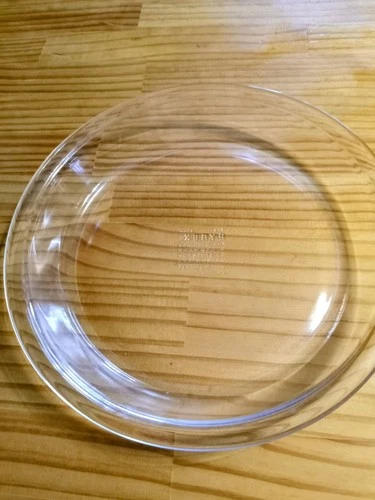 PYREX 8" #208 Clear Pie Pan Baking Dish Vintage Gently Used No Flaws