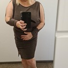 Abendkleid Gr.L(ca.44) ,braun/gold,ungetragen