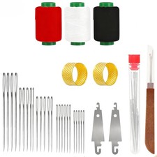 34PCS Big Eye Steel Sewing Needles Kit, Stainless Steel Sewing Needles, Steel...