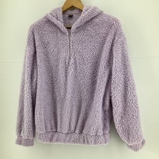 SHEIN Lilac Purple Teddy Borg 1/4 Zip Hoodie XS