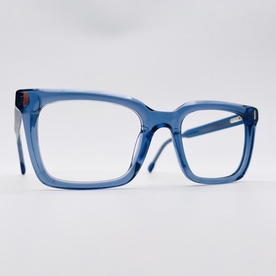 SPECSAVERS Brille BLAU ECKIG Brillengestell MOD: TEAK 33143507