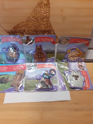 6 Wunderschöne / Milka Magnet Figuren / In Verpackung von / 2016/17.