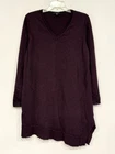 Eileen Fisher Women's Merino Wool Tunic Sweater Size XL Purple Asymmetrical Hem