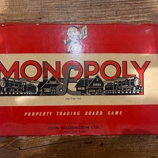 Monopoly Original Classic 1961 Parker Bros Waddingtons Vintage Board Game