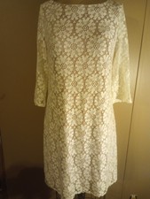 Jessica Howard Women's White Size 10 3/4 Sleeve Midi Dress