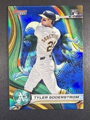 2024 Bowman's Best Tyler Soderstrom Blue Refractor /150 SP RC Rookie Athletics